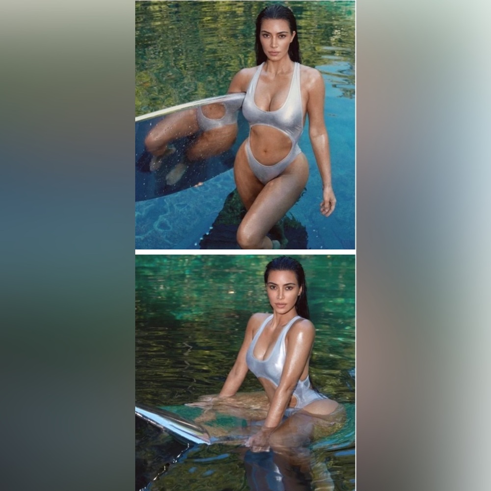 Skims Shimmery Glitter Swim Monokini Bikini